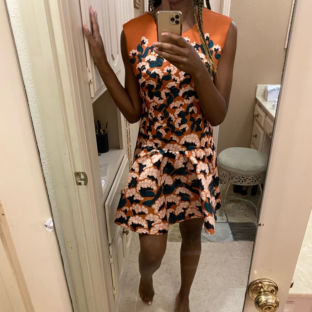 Thakoon Pleated Front Floral Dress